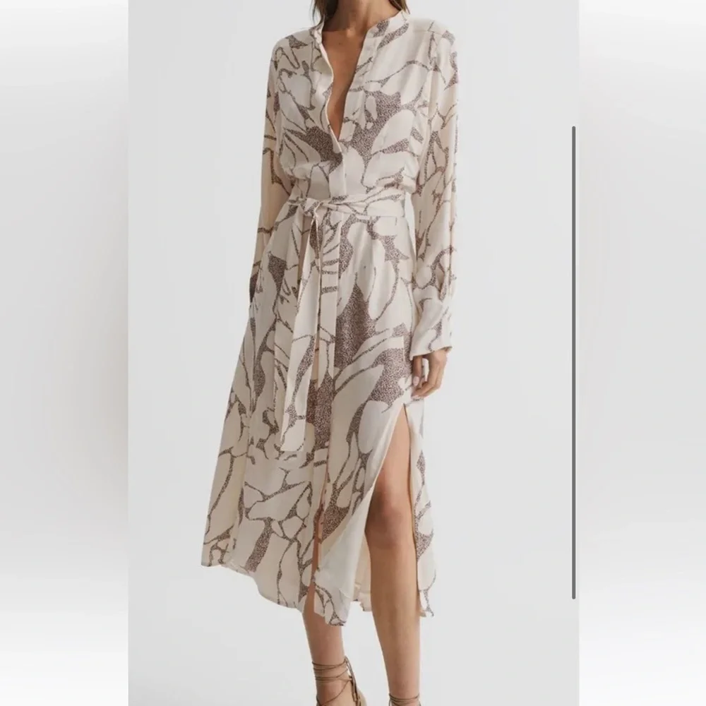 Reiss brand new leopard printed long sleeve dress - Picture 1 of 7